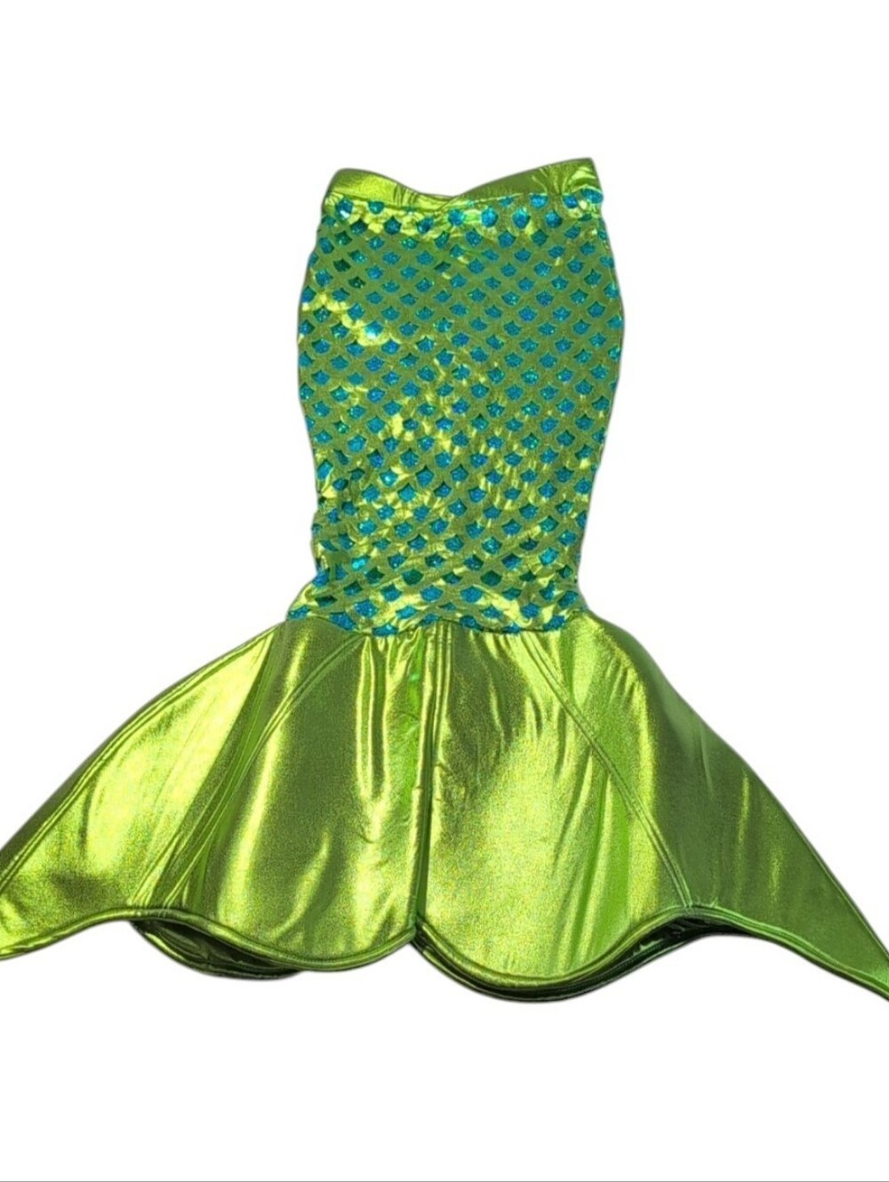 ROMA Green with Blue Sequins Mermaid Tail Skirt Costume Size Small